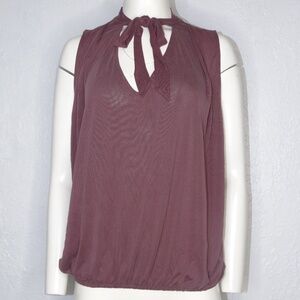 Free People Sleeveless Top Open Back Size Large Mauve